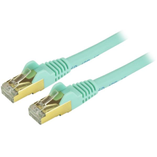 Startech .com 6ASPAT2MAQ hálózati kábel Türkizkék 2 M Cat6a U/FTP (STP) (6ASPAT2MAQ) kábel és adapter