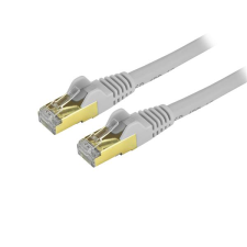Startech .com 6ASPAT50CMGR hálózati kábel Szürke 0,5 M Cat6a U/FTP (STP) (6ASPAT50CMGR) kábel és adapter