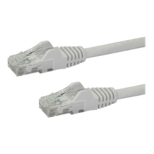 Startech .com CAT6 Ethernet Cable - White CAT 6 Gigabit Ethernet Wire -650MHz 100W PoE RJ45 UTP Network/Patch Cord Snagless w/Strain Relief Fluke Tested/Wiring is UL Certified/TIA - 50cm (N6PATC50CMWH) kábel és adapter