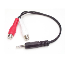 Startech .com MUMFRCA audio kábel 0,15 M 3.5mm 2 x RCA Fekete (MUMFRCA) kábel és adapter