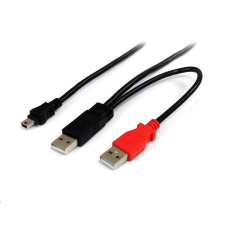 StarTech com StarTech.com Mini USB -&gt; 2 db USB kábel fekete (USB2HABMY6) kábel és adapter