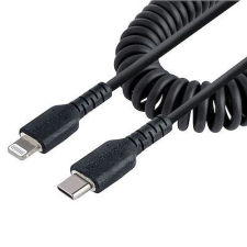 StarTech com Startech.com USB-C - Lightning spirál adat- és töltőkábel 50cm fekete (RUSB2CLT50CMBC) kábel és adapter