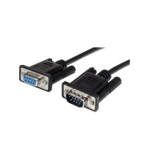 Startech DB9 M - DB9 F Hosszabbítókábel 1m Fekete kábel és adapter