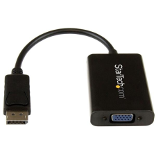 Startech DisplayPort VGA/D-Sub + Jack Átalakító Fekete 10cm DP2VGAA audió/videó kellék, kábel és adapter