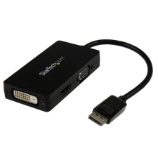 Startech DP2VGDVHD DisplayPort - VGA/DVI-D/HDMI Adapterkábel Fekete kábel és adapter