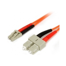 Startech Fiber Optic LC Fiber Optic SC Átalakító Narancssárga 3m FIBLCSC3 kábel és adapter