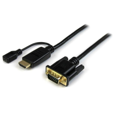 Startech HD2VGAMM3 HDMI - VGA adapter kábel 0.9m Fekete kábel és adapter
