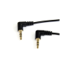 Startech Jack stereo 3,5mm M/M audio kábel 0.3m egyenes/90° fekete