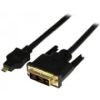 Startech Micro HDMI DVI-D Átalakító Fekete 1m HDDDVIMM1M