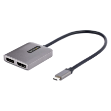 Startech MST14CD122DP USB-C apa - 2x DisplayPort Adapter kábel és adapter