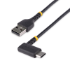 Startech R2ACR-1M-USB-CABLE USB-A apa - USB-C apa 2.0 A adat és töltő kábel - Fekete (1m)