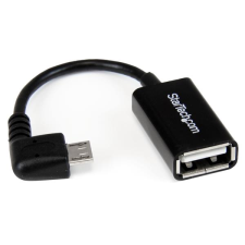 Startech - Right Angle Micro USB to USB OTG Host Adapter 12cm kábel és adapter
