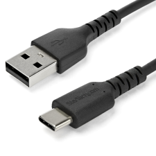 Startech RUSB2AC1MB USB-A apa - USB-C apa 2.0 Adat és töltőkábel - Fekete (1m) kábel és adapter