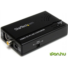 Startech S-Video + RCA VGA/D-Sub Átalakító Fekete 10cm VID2VGATV2 kábel és adapter