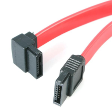 Startech SATA12LA1 SATA - SATA 90° (anya - anya) kábel 0.3m - Piros kábel és adapter