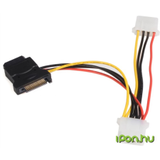 Startech SATA Molex Átalakító Fekete 15cm LP4SATAFM2L kábel és adapter
