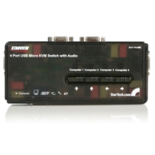 Startech STARTECH SV411KUSB 4 Port Black USB KVM Switch Kit kábel és adapter