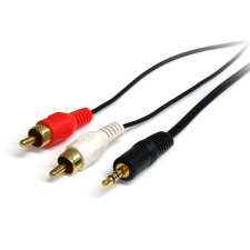 Startech - Stereo Audio Cable - 3.5mm Male to 2x RCA Male - 90CM kábel és adapter