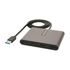 Startech USB32HD4 USB-A 3.0 apa - 4x HDMI anya Adapter kábel és adapter
