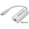Startech USB 2.0 Type C Mini DisplayPort Átalakító Fehér 10cm CDP2MDP