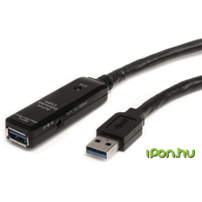 Startech USB 3.0 Hosszabbító Fekete 10m USB3AAEXT10M kábel és adapter