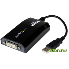 Startech USB DVI-I Átalakító Fekete 27cm USB2DVIPRO2 kábel és adapter