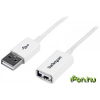 Startech USB Hosszabbító Fehér 1m USBEXTPAA1MW