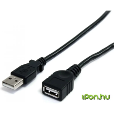 Startech USB Hosszabbító Fekete 1.8m USBEXTAA6BK kábel és adapter