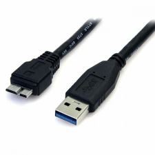 Startech USB Kábel - Micro USB Startech USB3AUB50CMB Fekete kábel és adapter
