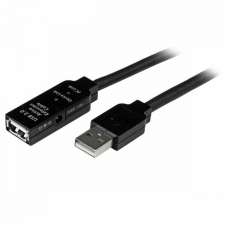 Startech USB-kábel Startech USB2AAEXT25M Fekete kábel és adapter