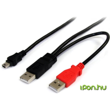 Startech USB Mini USB Átalakító Fekete 1.8m USB2HABMY6 kábel és adapter