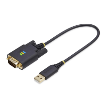 Startech USB Soros Átalakító Fekete 30cm 1P1FFC-USB-SERIAL kábel és adapter