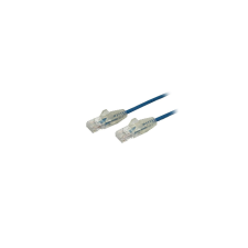 Startech UTP CAT6 Slim Patch kábel 1.5m Kék kábel és adapter