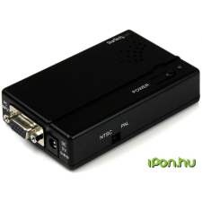Startech VGA/D-Sub S-Video + RCA Átalakító Fekete 10cm VGA2VID kábel és adapter