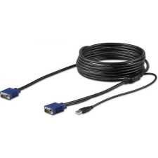 Startech VGA/D-Sub + USB Összekötő Fekete 4.6m RKCONSUV15 kábel és adapter