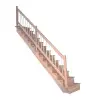StarWood Treppen Lindos Pro bükkfa lépcső egyenes 100 cm homloklap fa-acél korlát FSC®