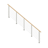 StarWood Treppen StarWood Kos fémkorlát kerek tölgyfa kapaszkodóval 250 cm szürke FSC®