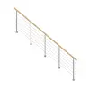 StarWood Treppen StarWood Kos fémkorlát kerek tölgyfa kapaszkodóval 425 cm szürke FSC®