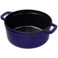 Staub La Cocotte 24cm Sütőedény kerek - Sötétkék (40510-283-0) sütés és főzés