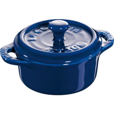 Staub Mini kerek kerámia fazék, Staub 200 ml, kék konyhai eszköz