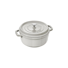 Staub Round Cast Iron Pot - 6.7 ltr, White Truffle edény