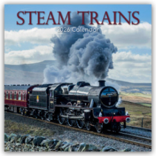  Steam Trains - Dampfeisenbahnen 2026 - 16-Monatskalender naptár, kalendárium