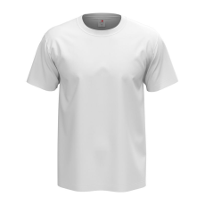 STEDMAN Comfort, körkötött rövid ujjú férfi póló, White-L