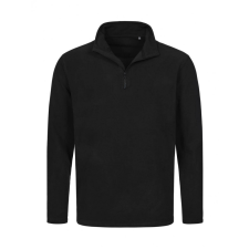 STEDMAN Férfi hosszú ujjú polár Stedman Fleece Half-Zip M, Opál fekete férfi kabát, dzseki