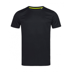 STEDMAN Férfi rövid ujjú póló Stedman Active 140 Crew Neck Men L, Opál fekete
