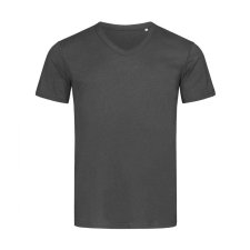 STEDMAN Férfi rövid ujjú póló Stedman Ben V-Neck XL, Palaszürke férfi póló