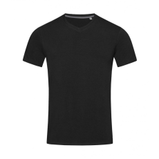 STEDMAN Férfi rövid ujjú póló Stedman Clive V-Neck L, Opál fekete