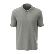 STEDMAN Lux klasszikus fazonú férfi galléros póló, Grey Heather-XL