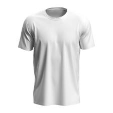 STEDMAN Lux unisex rövid ujjú környakas póló, White-L férfi póló