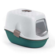 STEFANPLAST FURBA Top Chic Fedett macska WC szitával sötétzöld / fehér 39x59x43cm macskatoalett